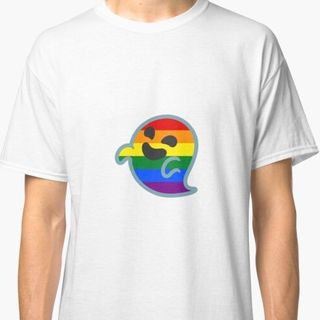 Gay Pride Android Ghost Emoji Shirt Cropped Render