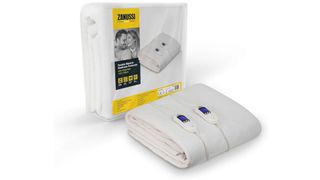 zanussi double electric blanket on a white background