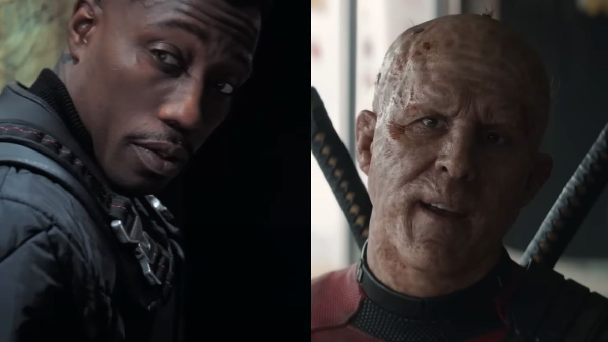 Wesley Snipes&#039; Blade and Ryan Reynolds&#039; Deadpool side by side