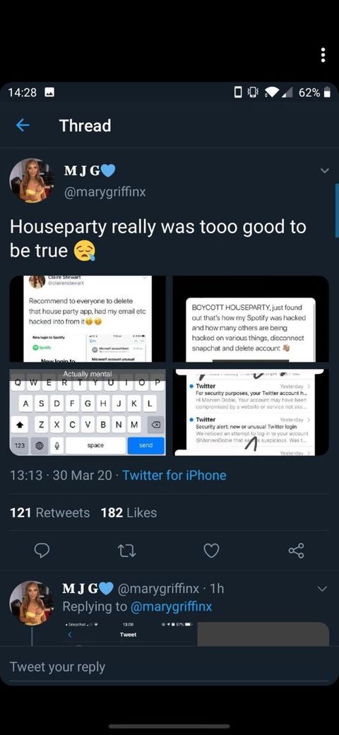 Houseparty hacked hoax