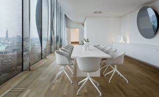 long white table and chairs
