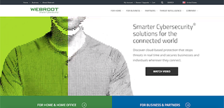Webroot Business Endpoint Protection's homepage