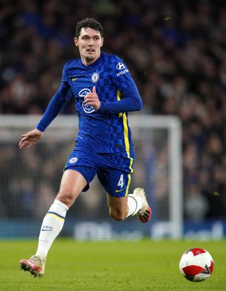 Andreas Christensen runs with the ball