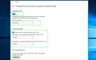 Enable Storage Sense to Save Space