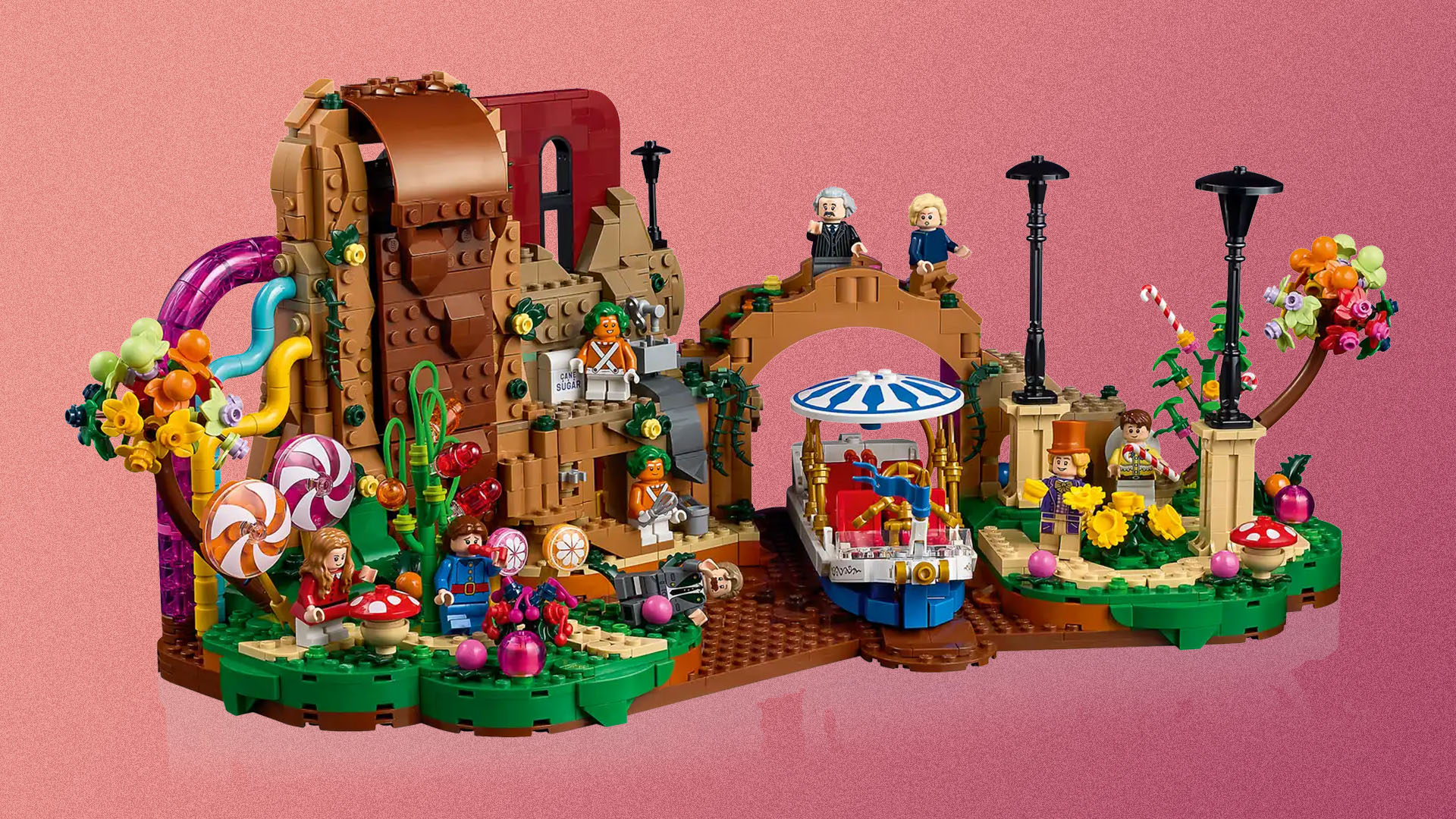 A render of the LEGO 21360 Willy Wonka & the Chocolate Factory set. 