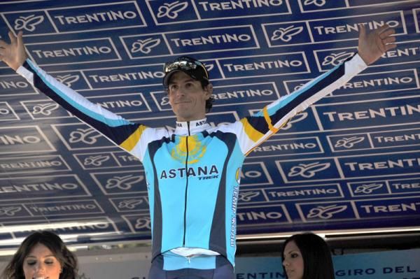 Andreas Kl&ouml;den on the podium in Trentino