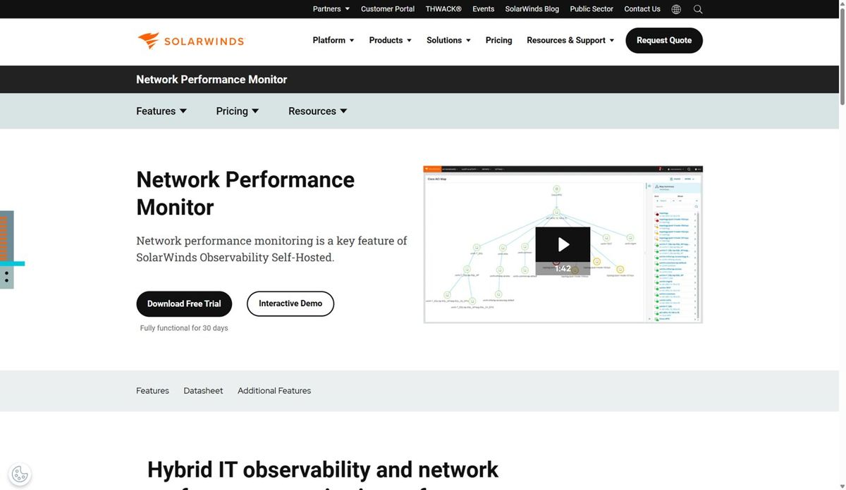 I tested SolarWinds NPM and found it excels at traditional network monitoring