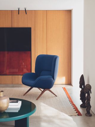 Milan Design Week Arper Lepal blue armchair