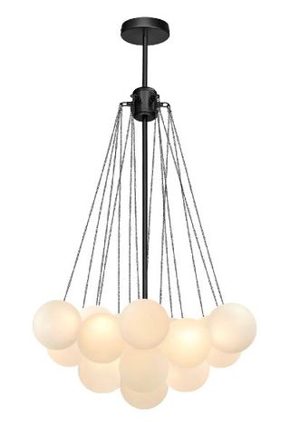 Aniston 3-Light Glass Globe Bubble Chandelier