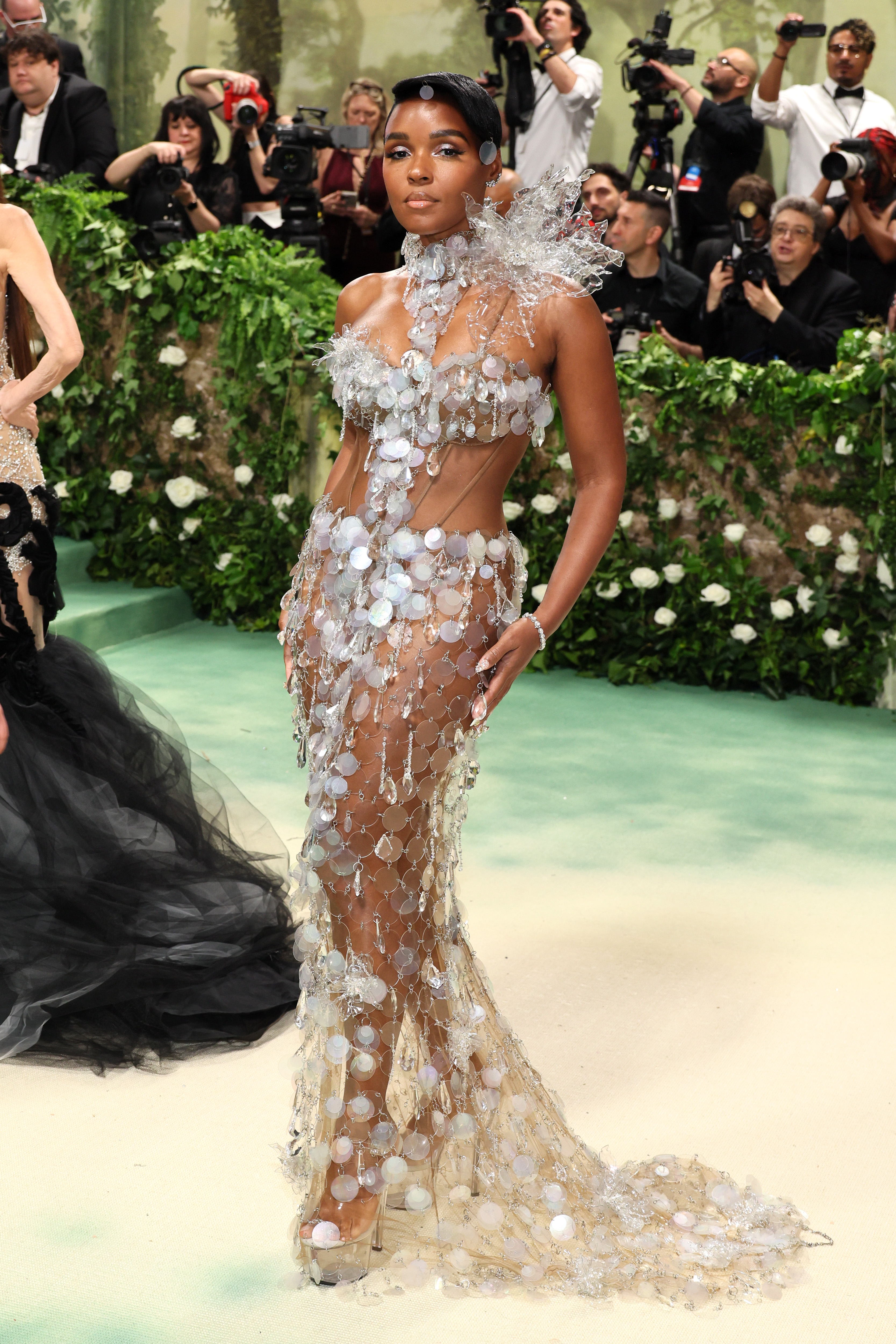 Janelle Monae wore a sheer naked dress at the Met Gala 2024