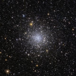 A glorious sprinkling of stars, probably millions, against the backdrop of space. Some of these glittering dots bunch up in the center, with white and blueish light, they resemble snow.