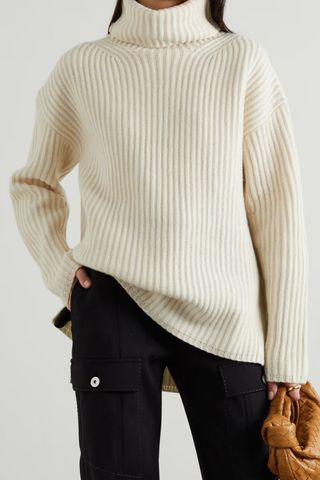 Joseph Ribbed merino wool turtleneck sweater