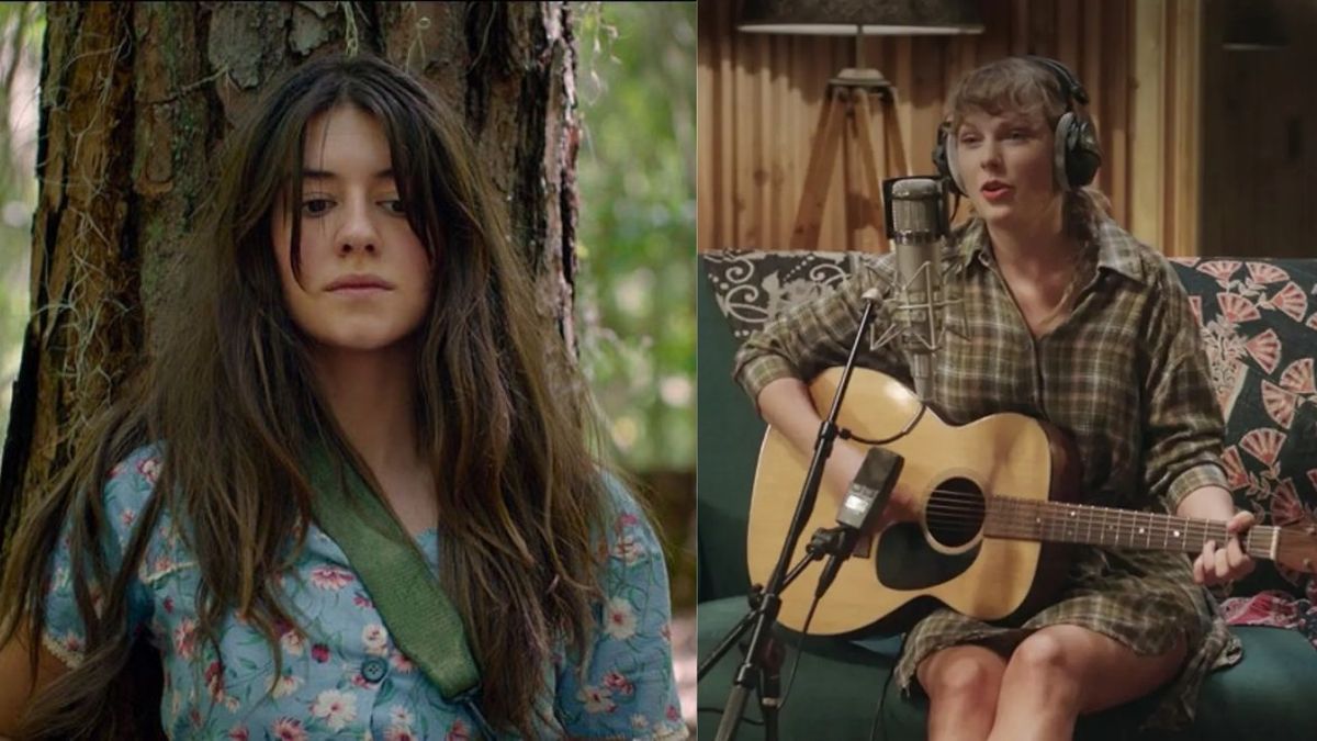 Daisy Edgar Jones in Where The Crawdads Sing and Taylor Swift in Folklore the long pond folklore sessions