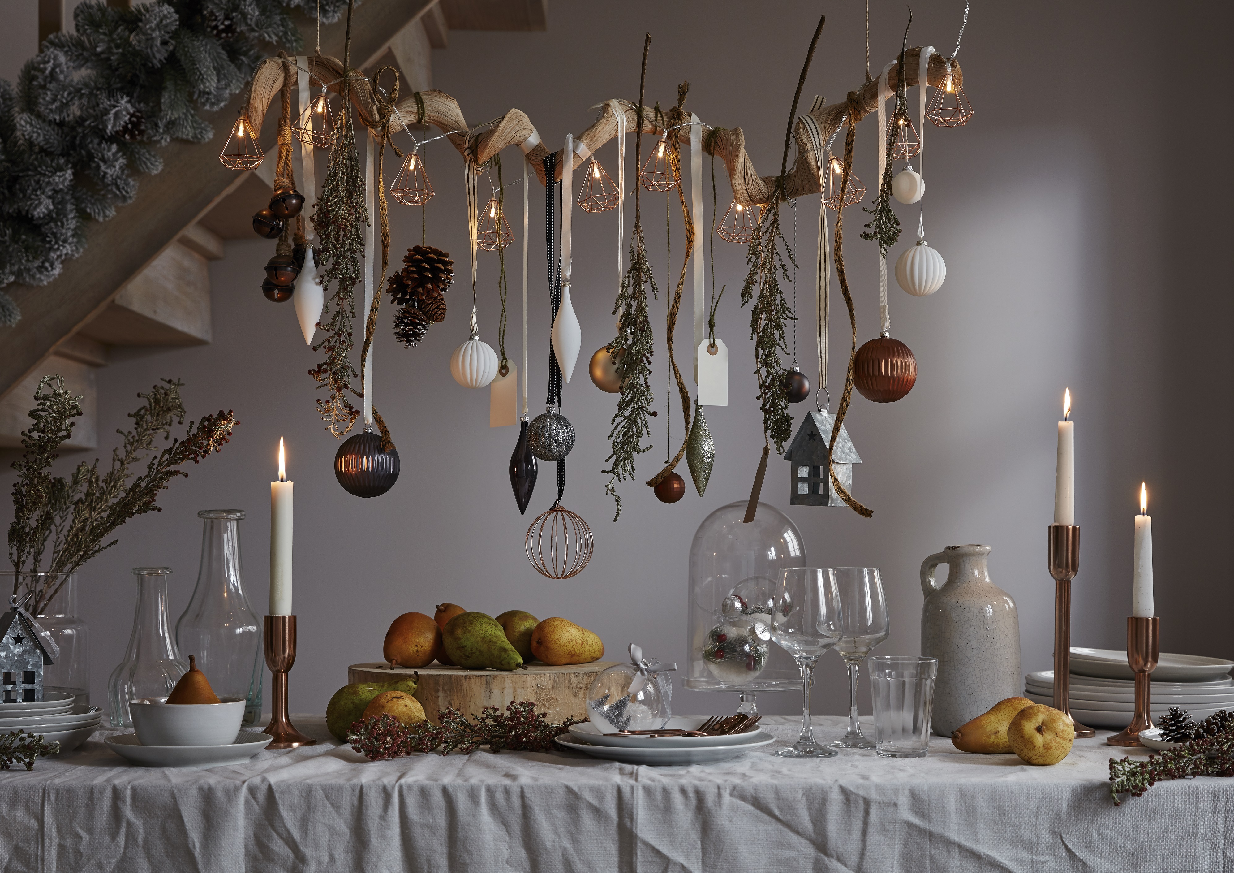 Christmas table setting by B&Q