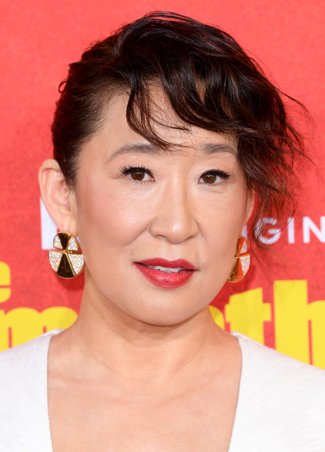 Sandra Oh arrives at the Los Angeles Premiere Of HBO Original Limited Series "The Sympathizer" at The Paramount LA on April 09, 2024 in Los Angeles, California