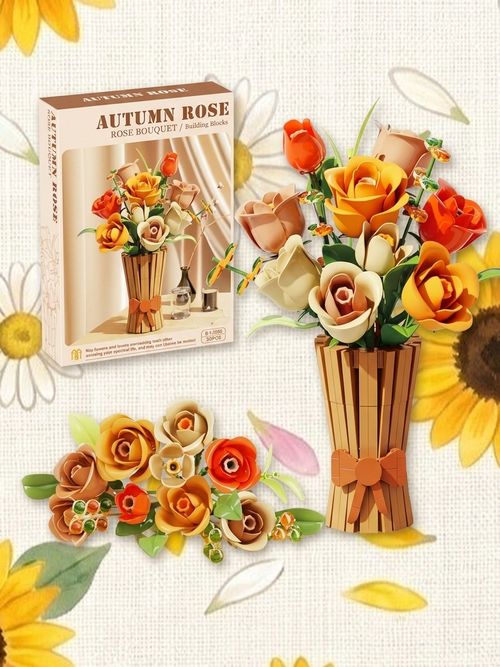 Flowers Set With Vase for Adults 