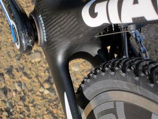 The TCX Advanced SL has massive, shaped clearances at the bridgeless chainstay-bottom bracket connection to promote mud shedding