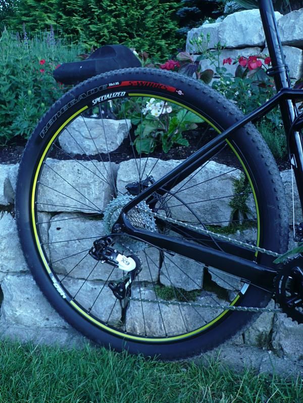 A look at the rear wheel of the Specialized Fate pre-production bike.