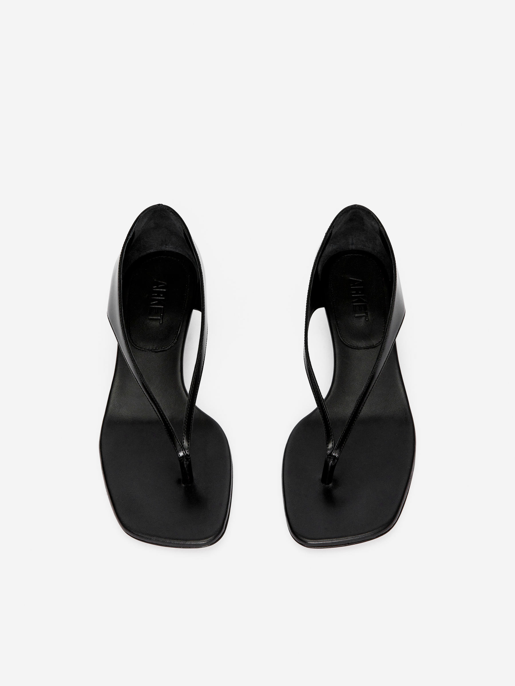 Leather Thong Sandals – Black – Women – Arket Gb