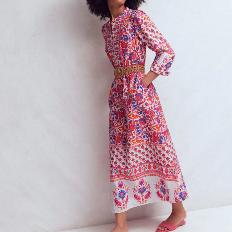 Boden printed shirt dress