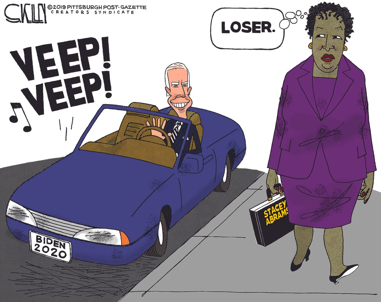 Political Cartoon U.S. Stacey Abrams Joe Biden Democrats 2020 election&amp;amp;nbsp;