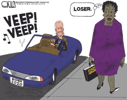 Political Cartoon U.S. Stacey Abrams Joe Biden Democrats 2020 election&nbsp;
