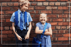 two children in school uniform