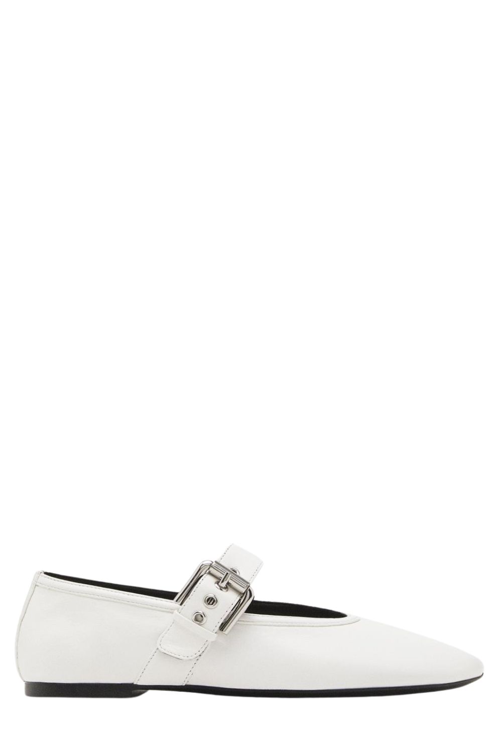 Massimo Dutti Soft Ballet Flats with Buckle