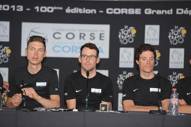 Tony Martin, Mark Cavendish and Sylvain Chavanel (Omega Pharma - Quick Step)
