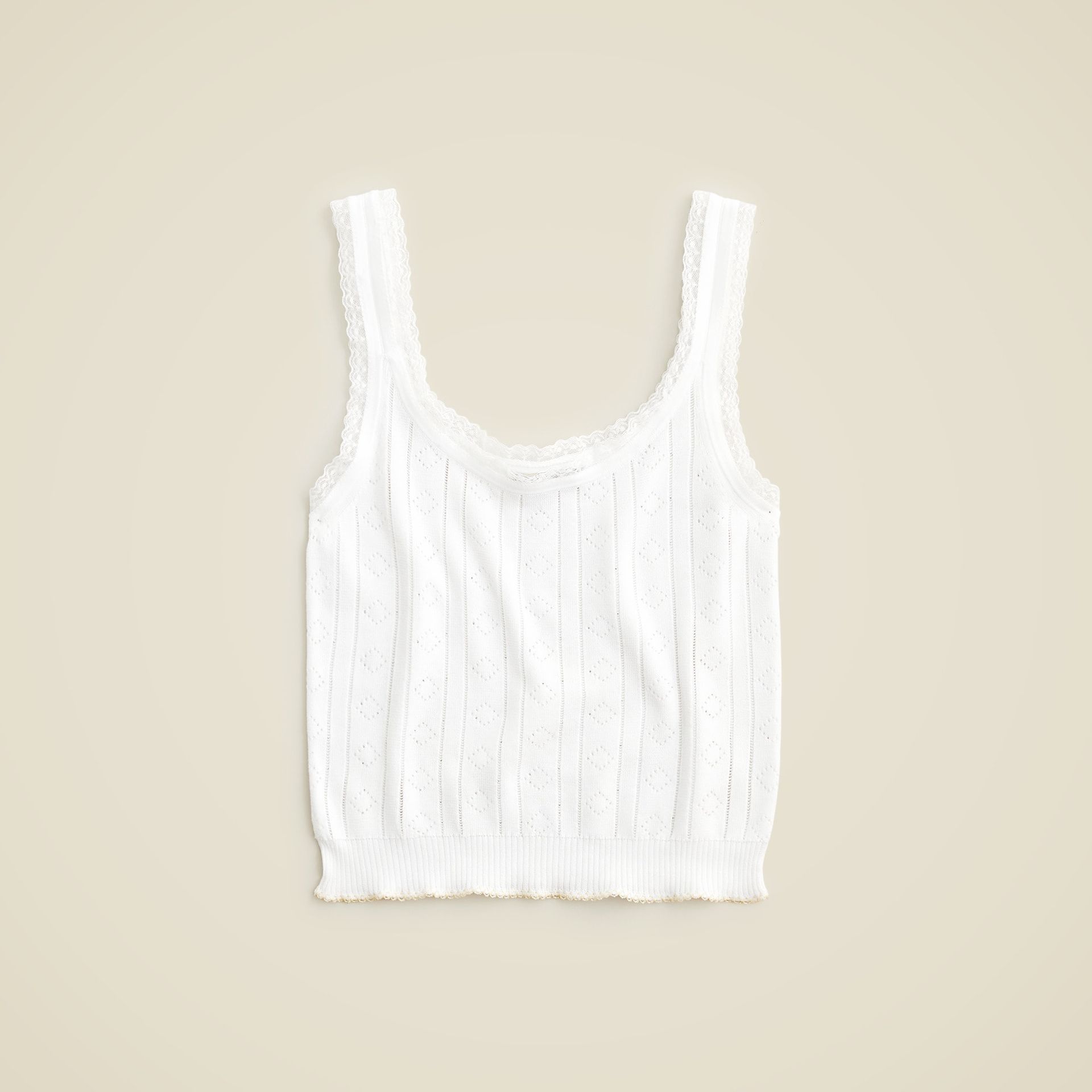 Pointelle Sweater-Tank in Premium Ultrafine Cotton