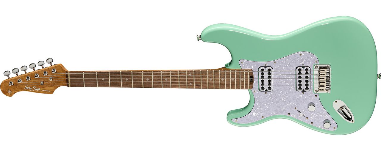 Harley Benton ST-Modern HH: the budget gear giant's latest design is a stripped-down, beginner-friendly S-style available in Seafoam Green, Black and Daphne Blue, and as a left-handed model in Seafoam Green