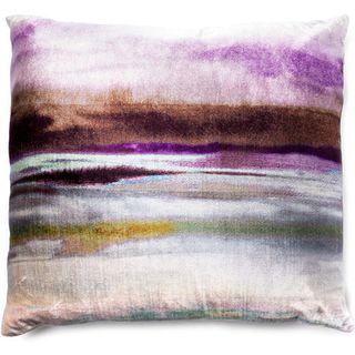 cushion with dusk tide velvet