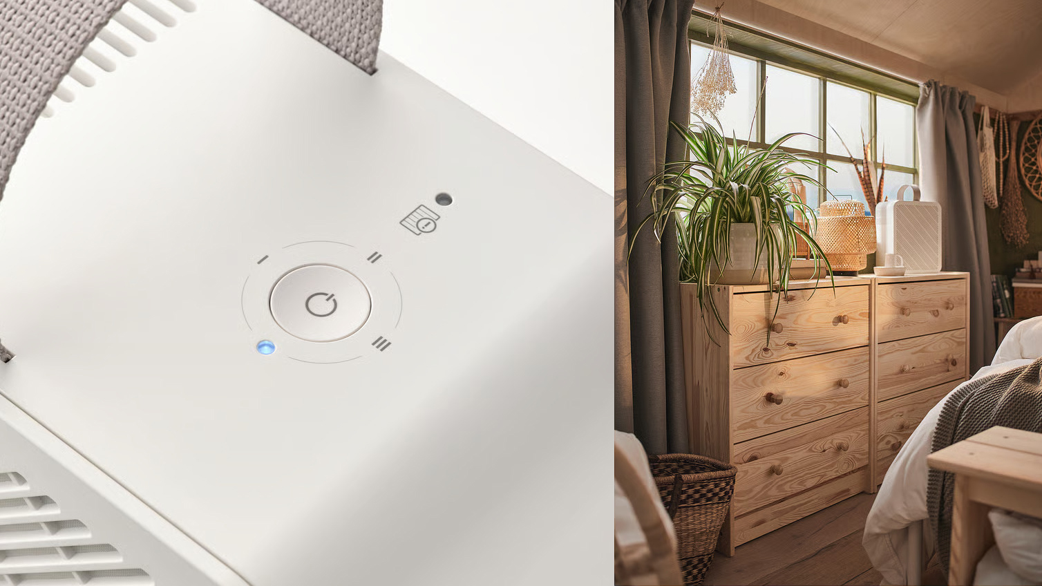 IKEA Uppatvind air purifier in a room