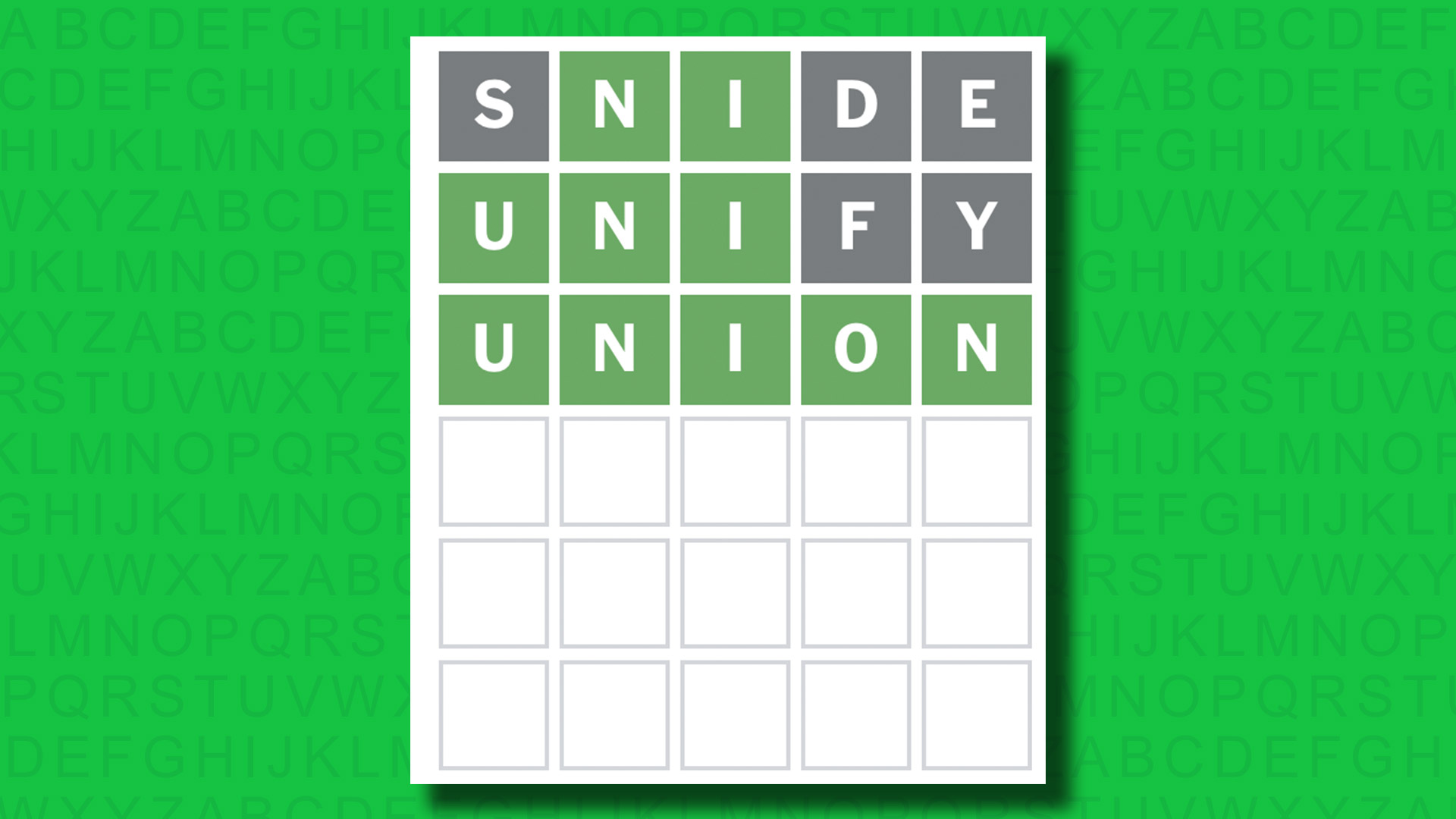 NYT Wordle answer for game 1526 on a green background