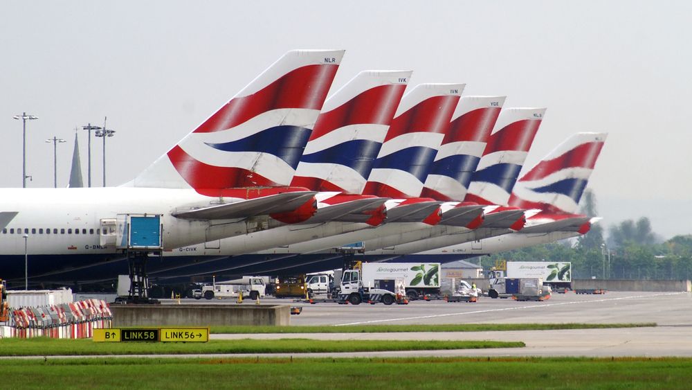 British flag on airplane