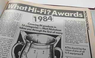 A look back at the first What Hi-Fi? Awards, 1983