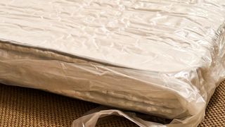 Button & Sprung Southdown mattress in packaging