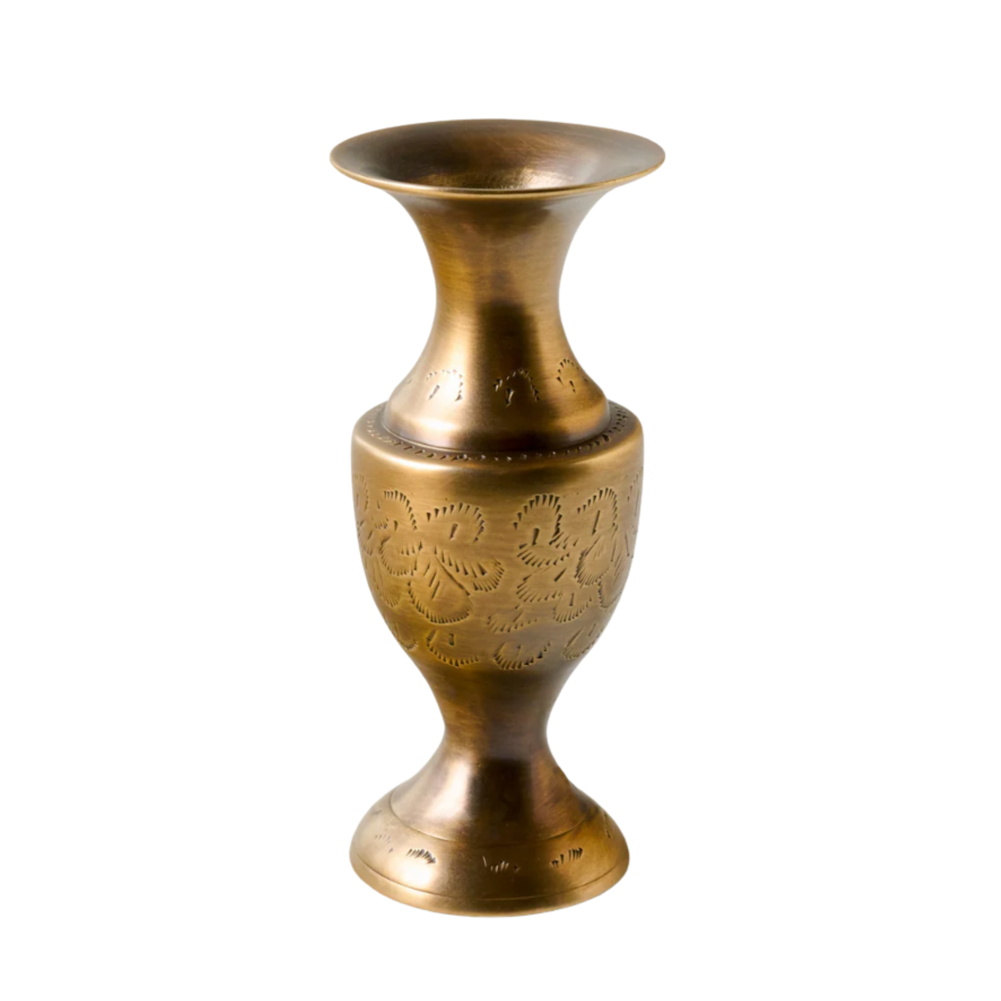 a brass bud vase