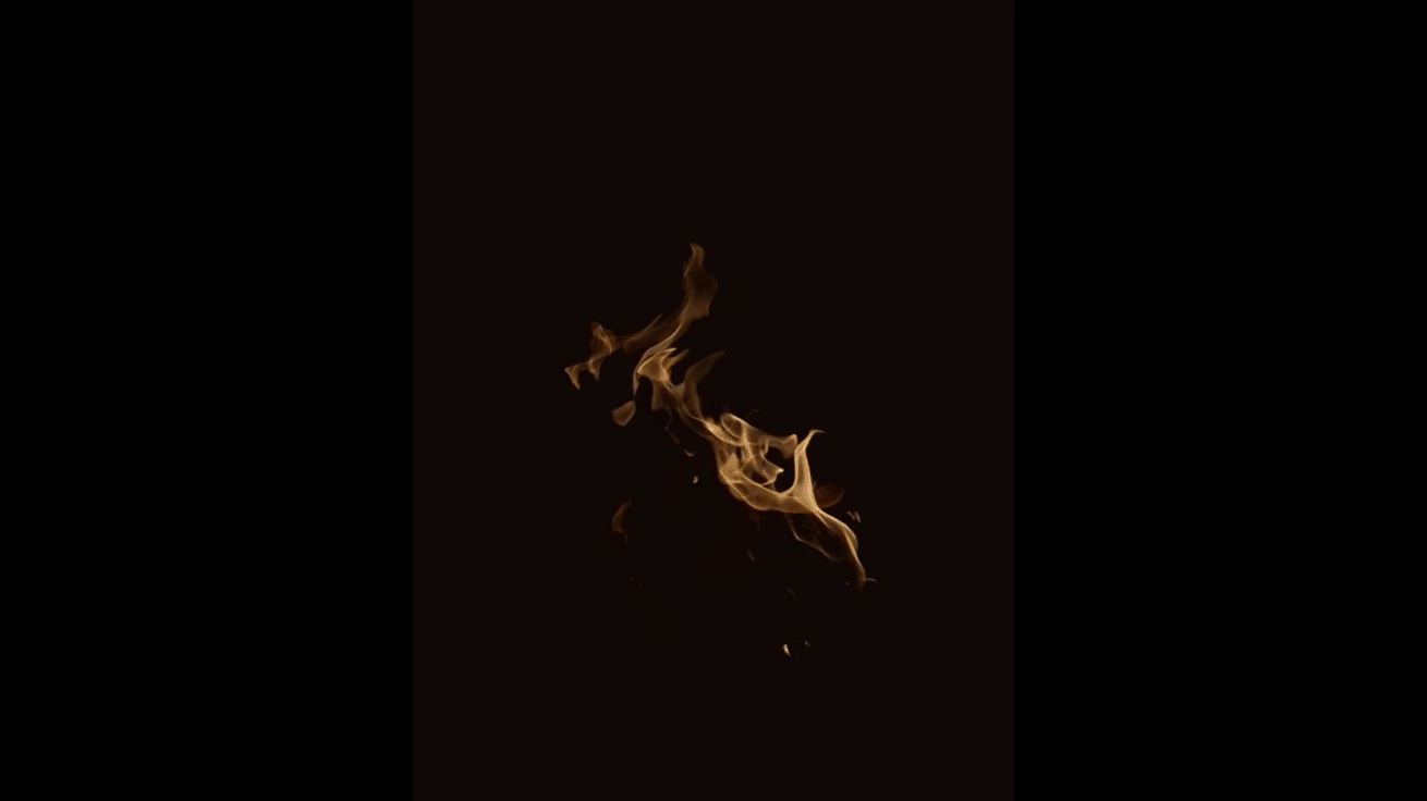 A gif showing a long exposure of fire