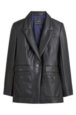 J.Crew Vivienne Blazer in Faux Leather