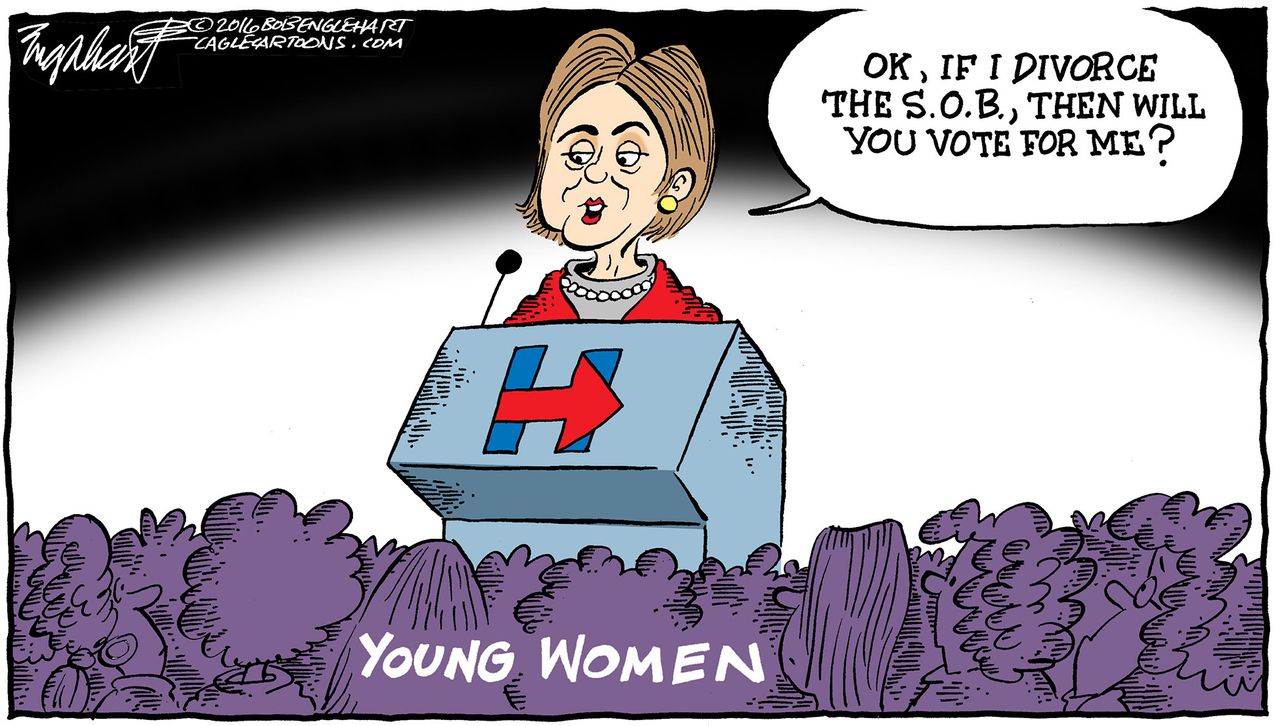 Political Cartoon U.S. Hillary 2016