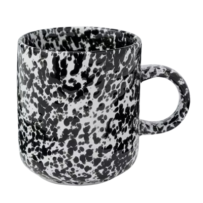 Black splatter mug