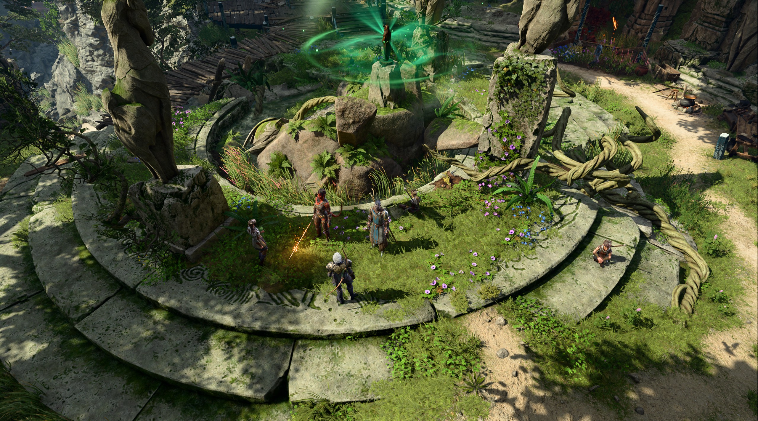 zoomed out view of Druid's Grove in Baldur's Gate 3