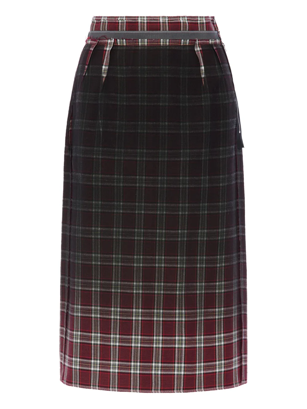Maison Margiela Faded Check Wool Skirt | 38