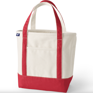 Medium Natural 5 Pocket Open Top Canvas Tote Bag