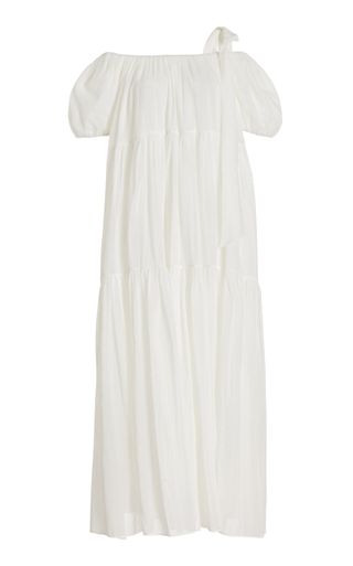 Joanna Tiered Cotton-Silk Maxi Dress