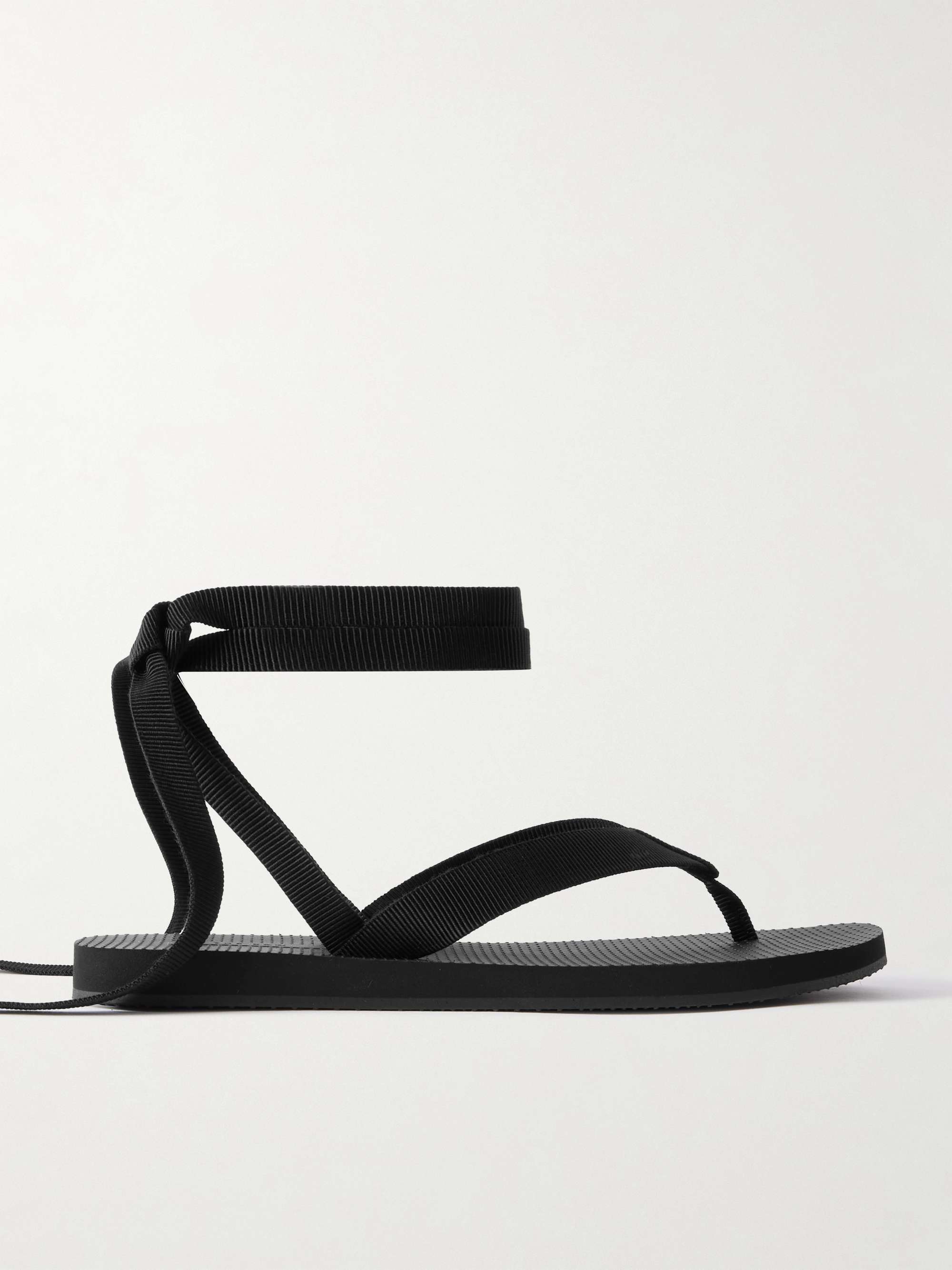 Dune Knot Cotton-Blend Grosgrain Sandals