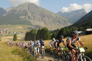 Racers in stage 5 of the TransAlp