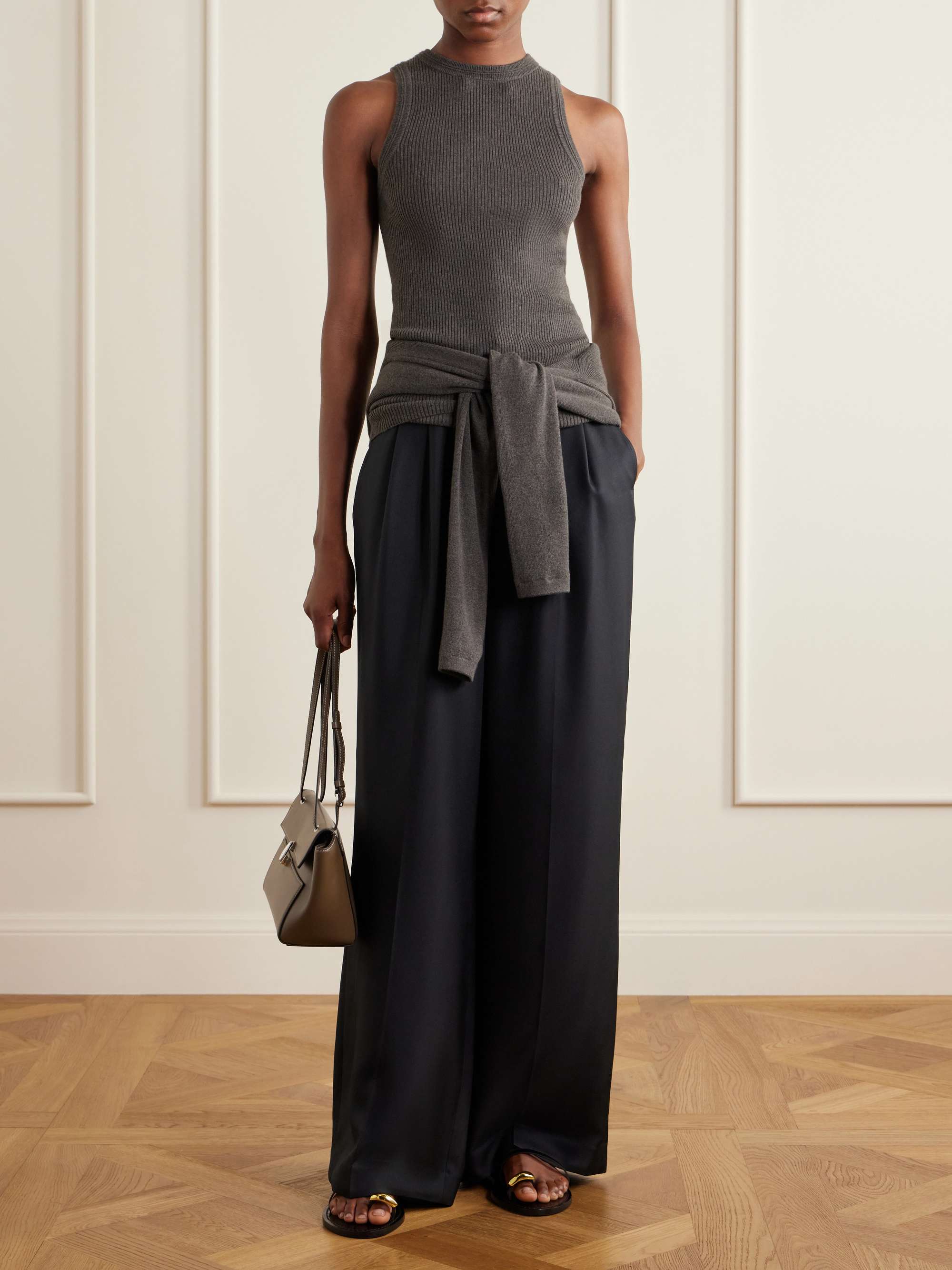 Amya Ribbed Cotton and Cashmere-Blend Tank