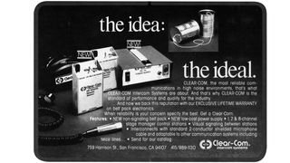 Clear-Com Early Advertisement